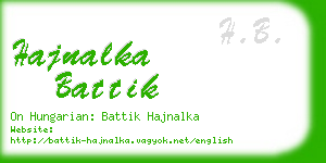 hajnalka battik business card